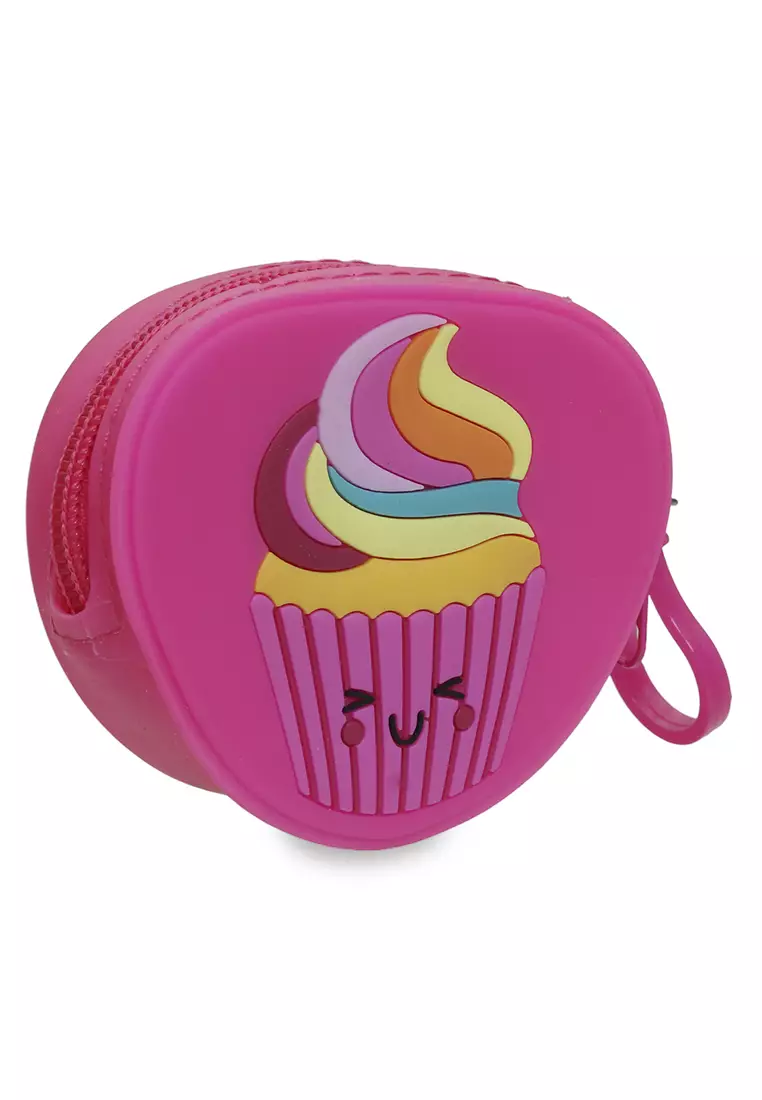 Fiore Dompet Coin Jelly Anak Wanita Motif Cupcake Kids Wallet Material Silicone - Fanta