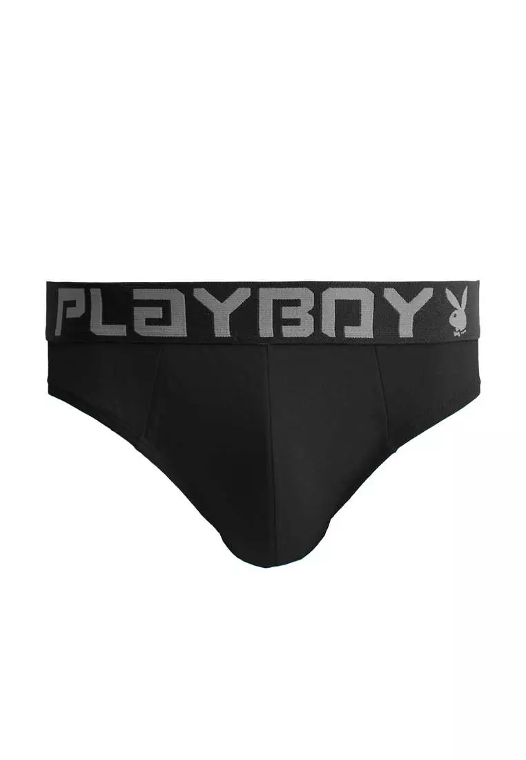 Buy Playboy B122475-3115 3 Packs Cotton Mini Briefs Online