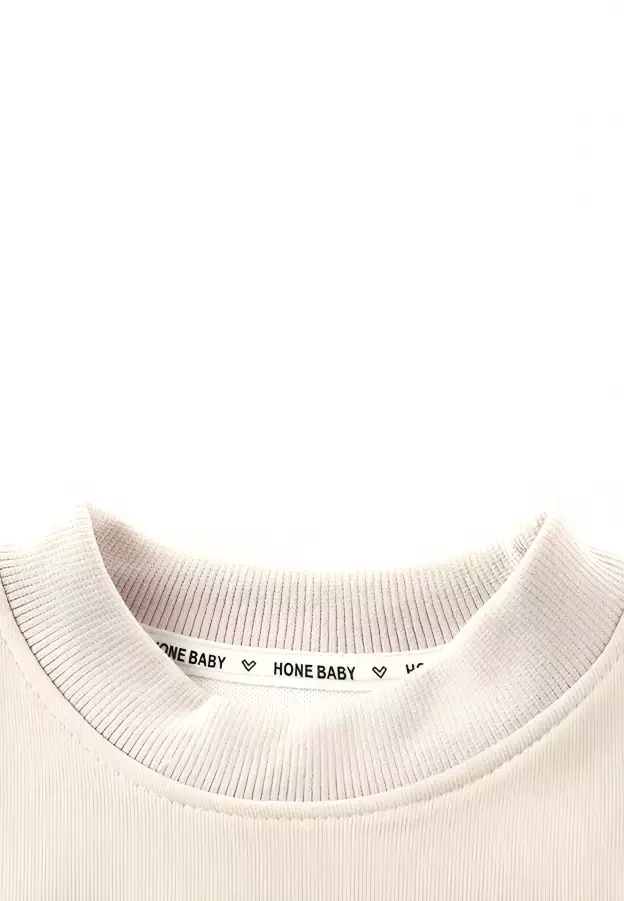 Wakakids Sweater Crewneck Anak Laki Laki dan Perempuan Motif Indifferent Earth Tone 4434 Venrz Broken White