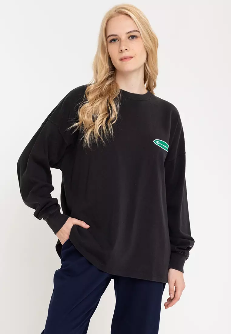Black long sleeve shop champion shirt womens
