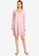 GAP pink Triblend Buttoned Front Flair Dress 4F14EAA8D2E229GS_4