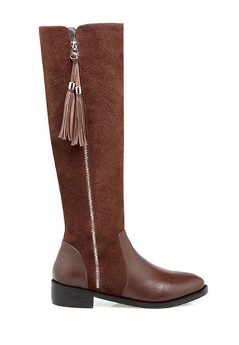 Twenty Eight Shoes brown VANSA  Fashion Leathers Long Boots VSW-BSG6 F96A3SH4D75060GS_1