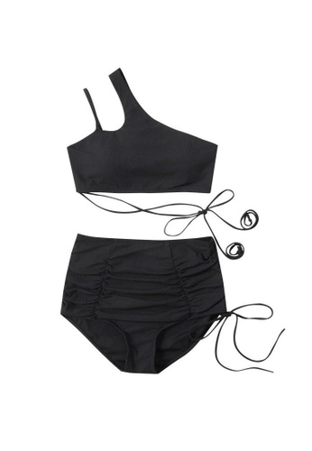 ZITIQUE black Women's Sexy Deep V Backless One-piece Swimsuit - Black 18450US32113E9GS_1