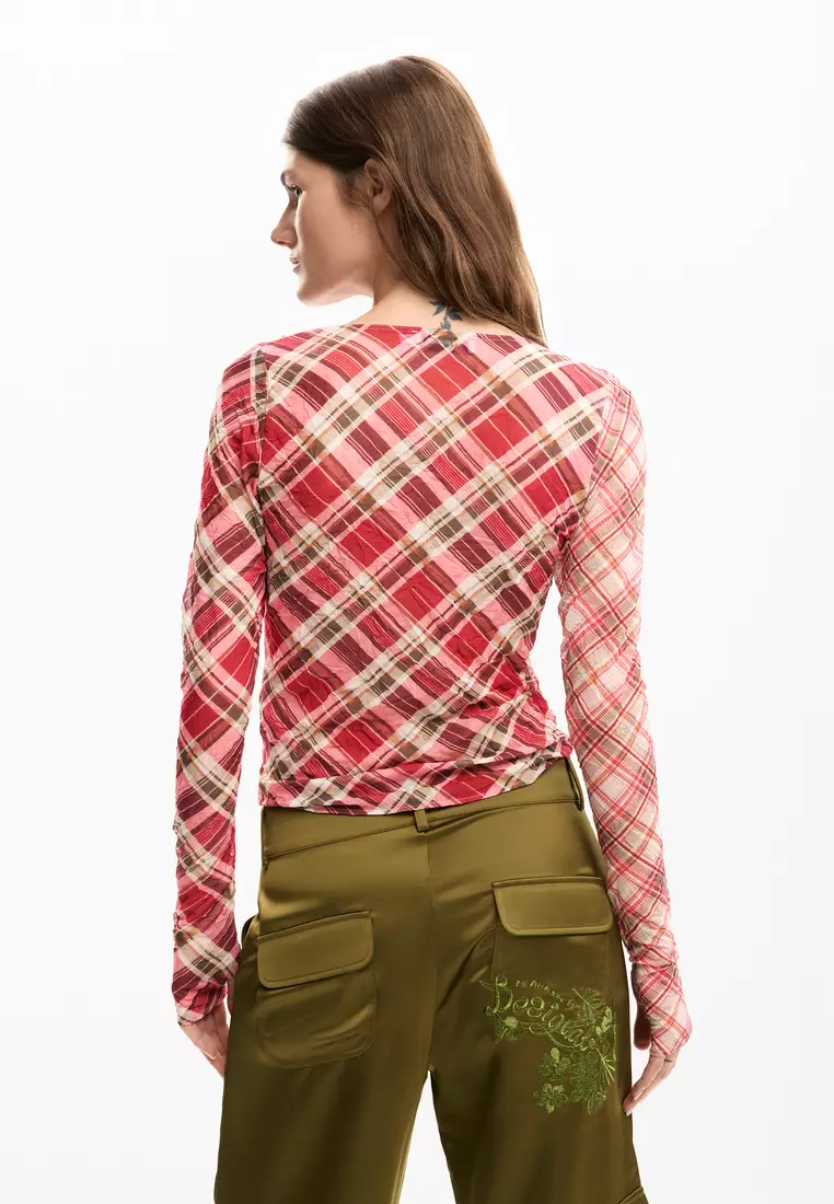 Ruched neckline T-shirt