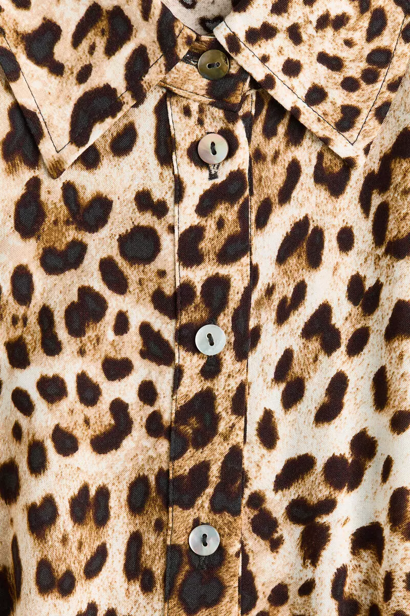 Tie-belt shirt dress