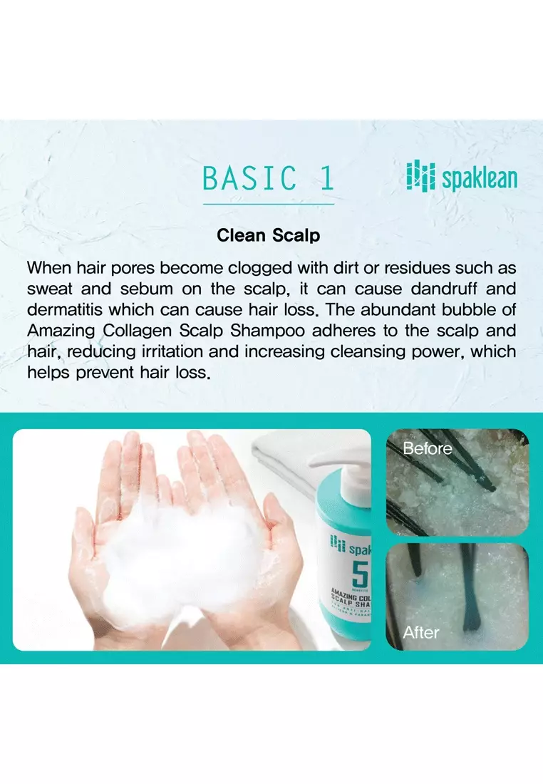 SPAKLEAN SPAKLEAN Amazing Collagen Scalp Shampoo 500ml 2024 | Buy ...