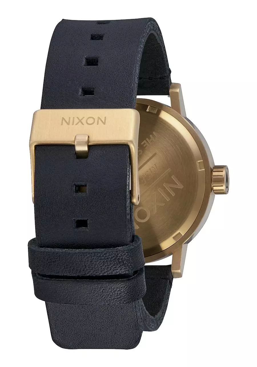 NIXON STARK LEATHER ALL BLACK / GOLD