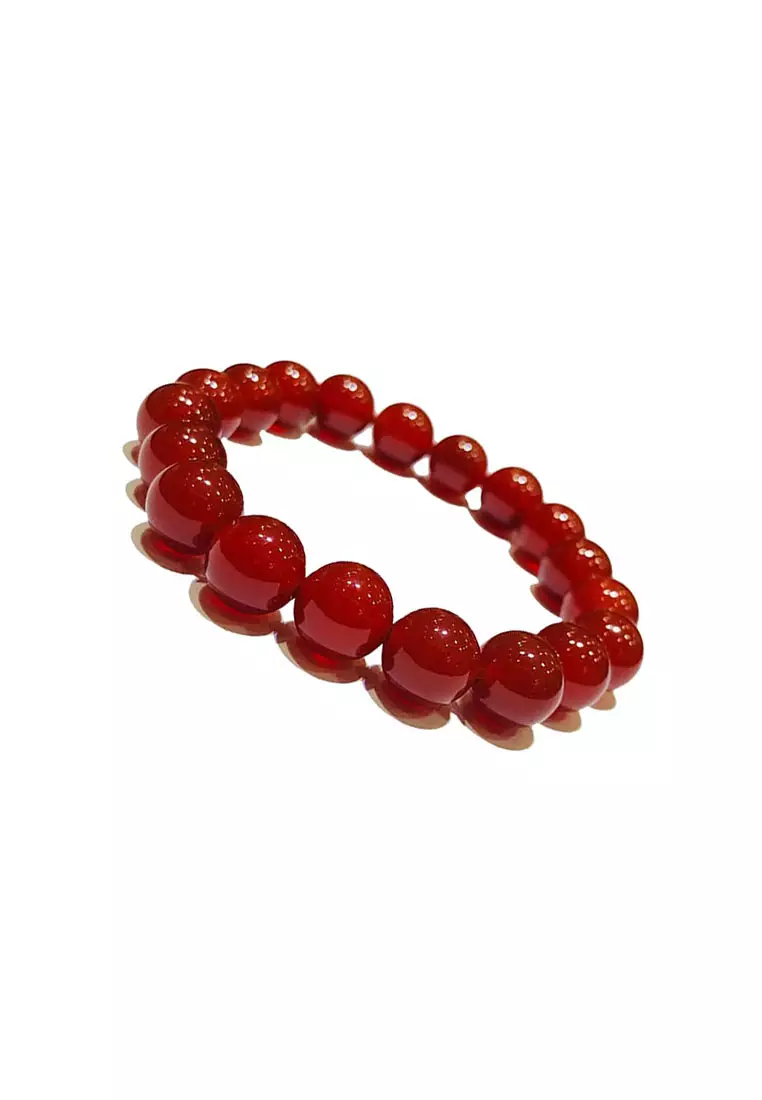 LITZ Red Agate Bracelet AB002-R12MM