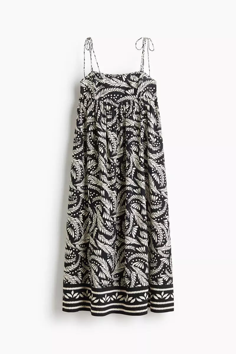 Tie-strap midi dress