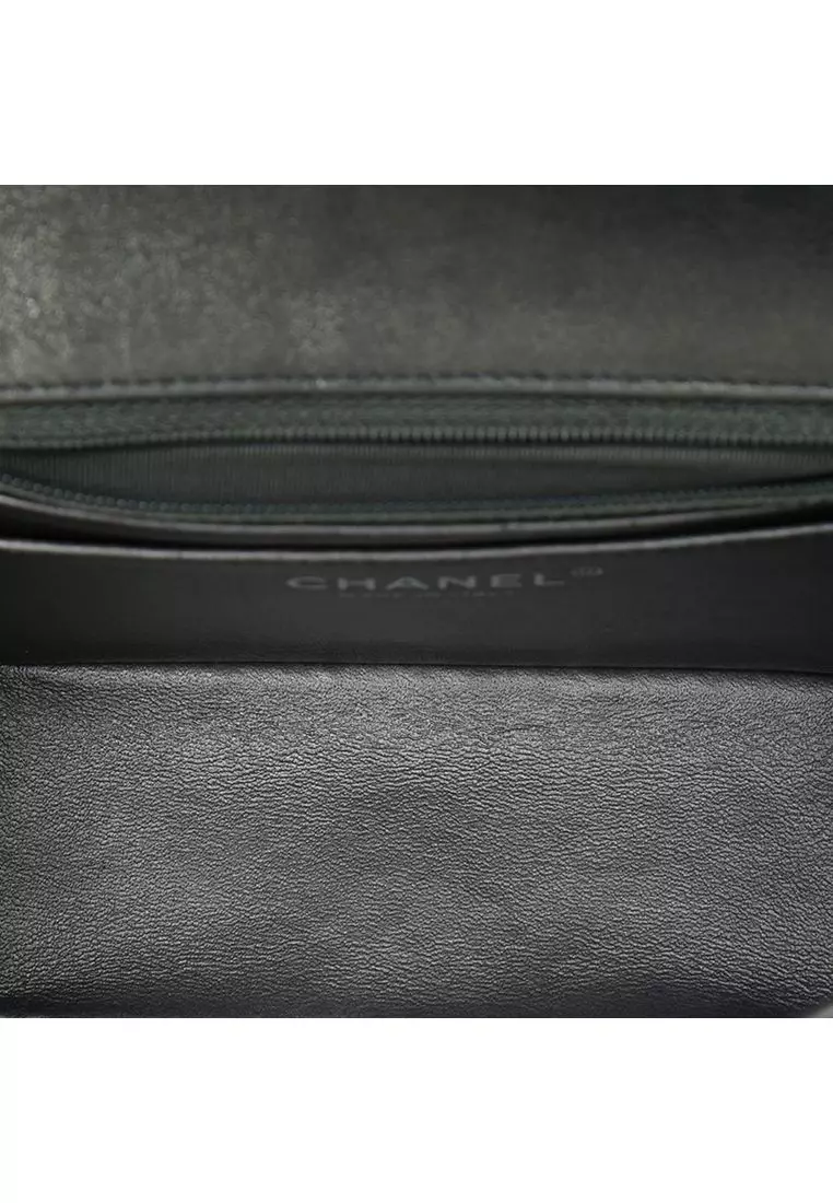 Pre-Loved Chanel Mini Square Classic Metallic Lambskin Single Flap