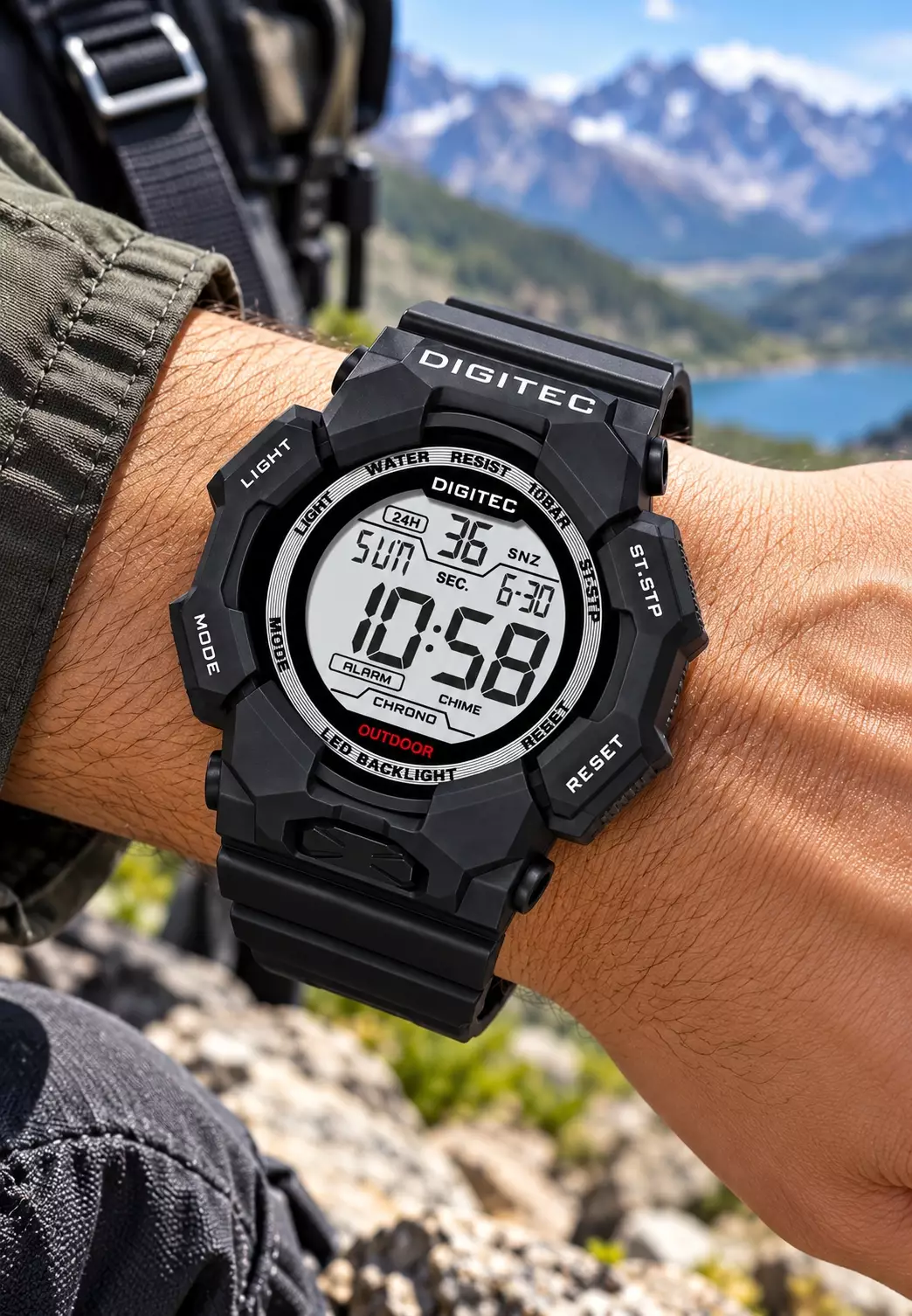 Jual Digitec Digitec - Jam Tangan Digital Pria - Black Resin Case ...