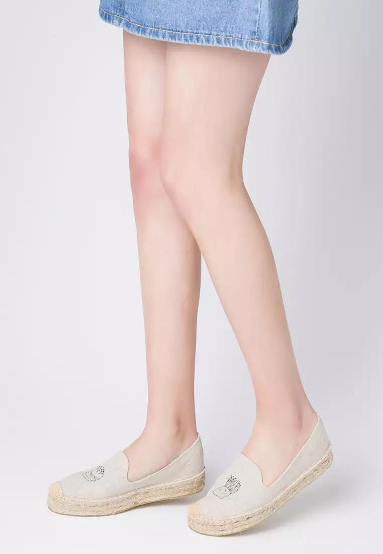 Platform Embroidered Canvas Espadrilles HB6105