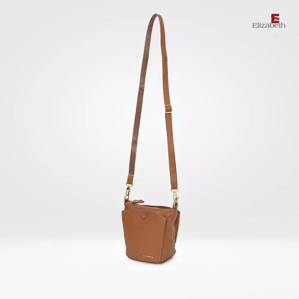 Tas Elizabeth Genuine Leather Mini Sling Bag 0720-0513 Khaki