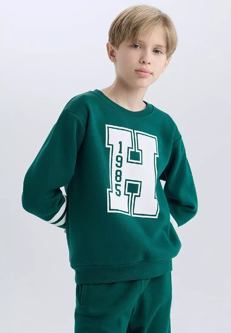 Crew Neck Printed Sweatshirt