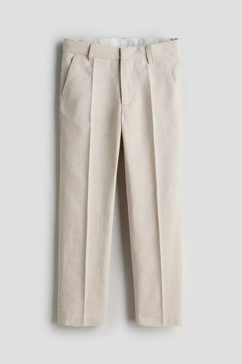 Textured suit trousers