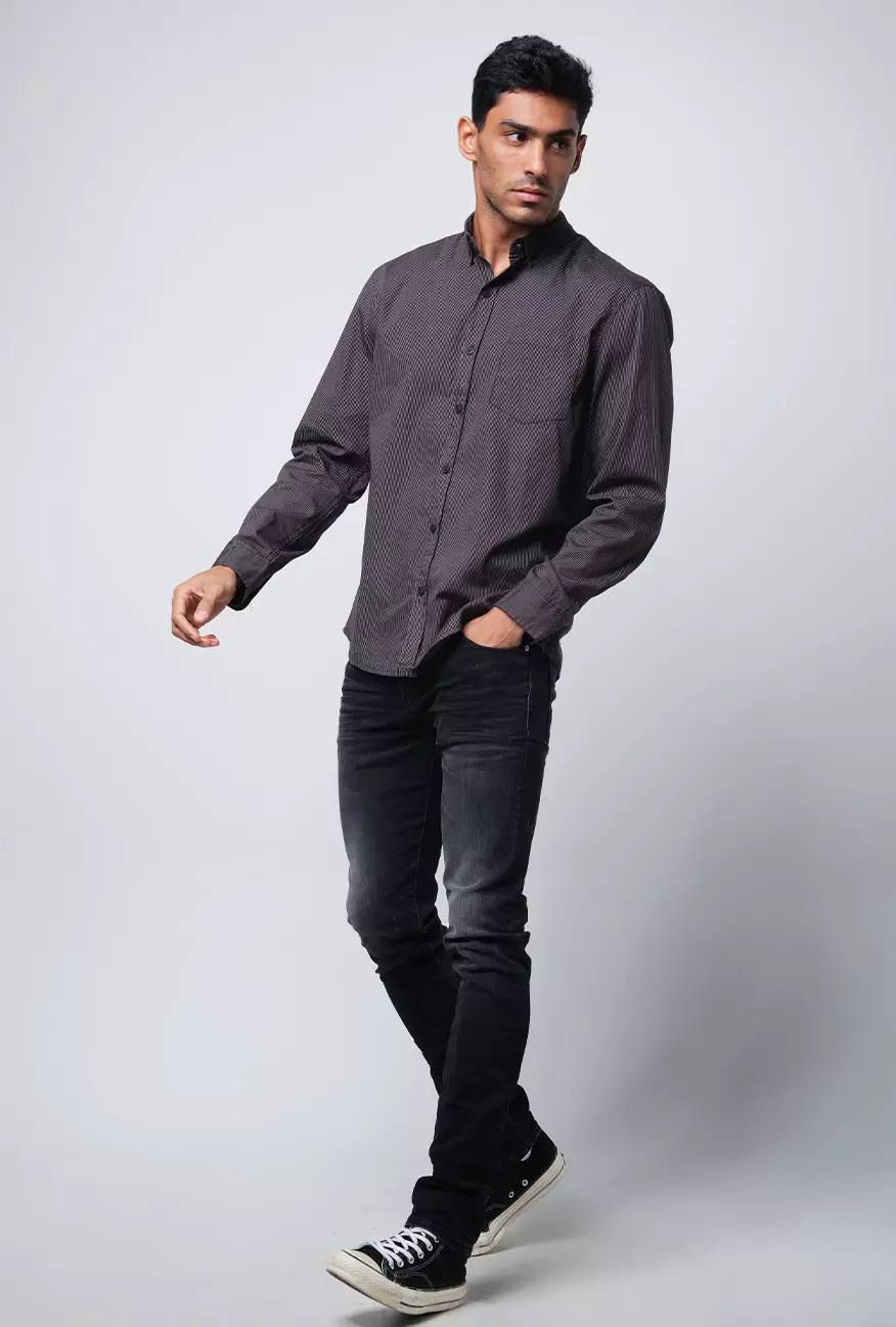 Kemeja Pria Slimfit Pixel