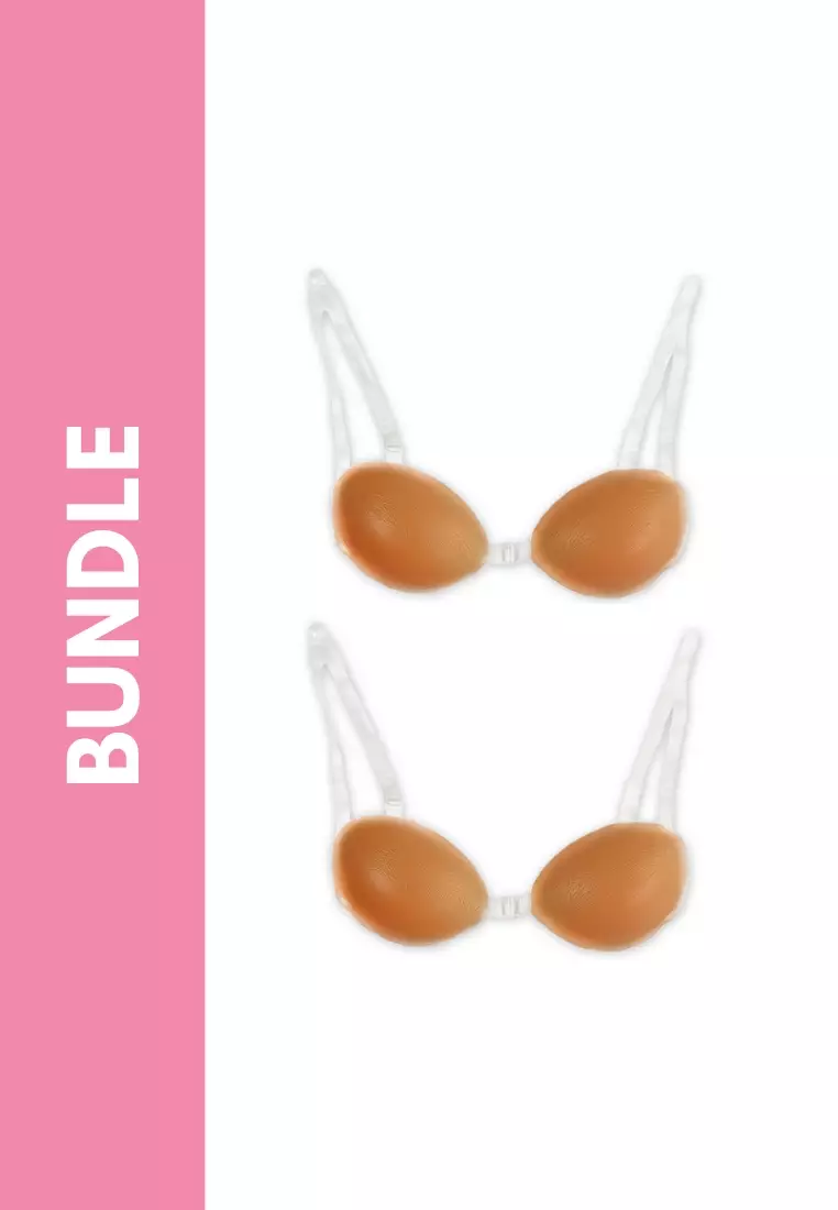 1 pair) Silicone Nu Bra Pad Inserts Push Up Breast Pad Bikini