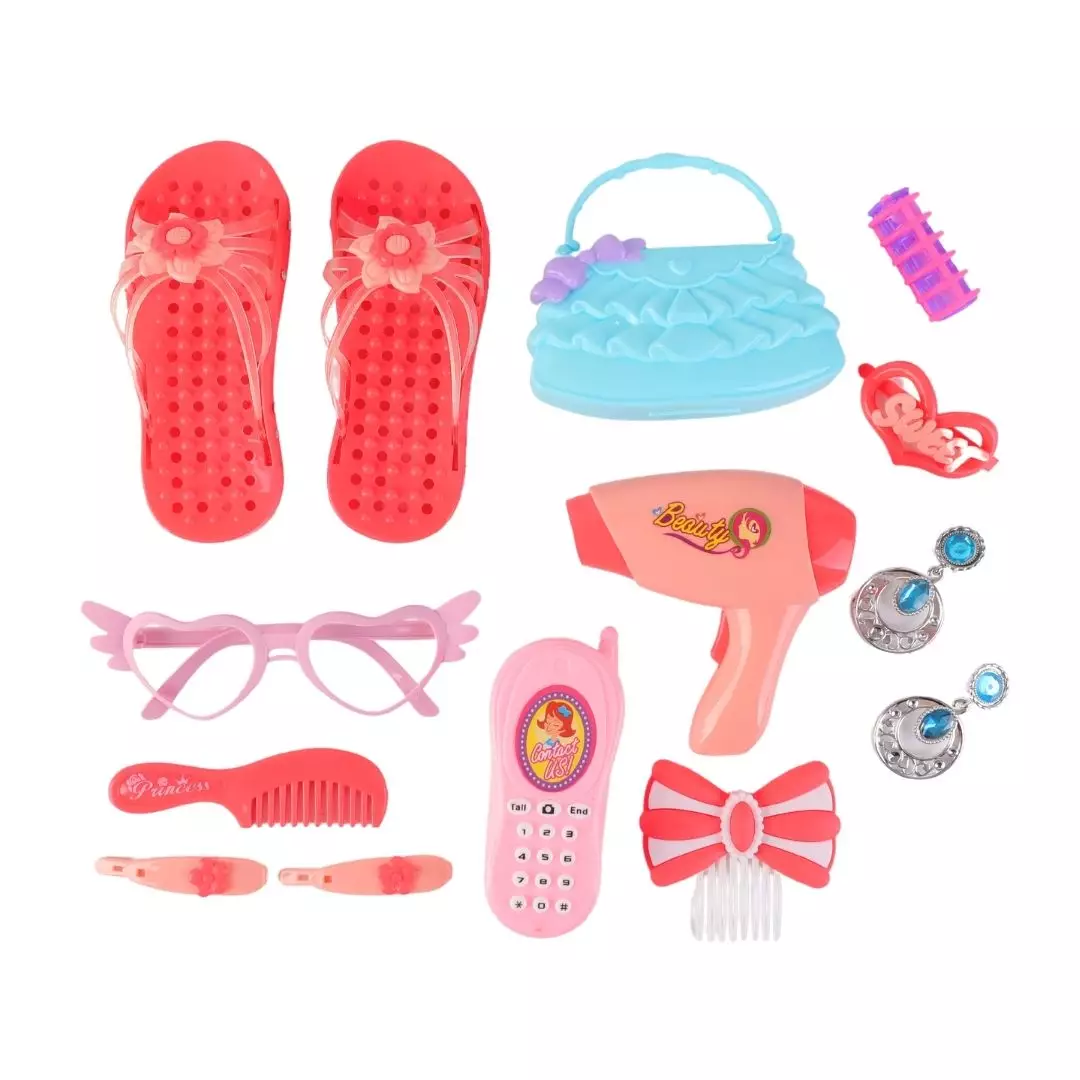 Okiedog Girls Room Hair Dryer With Slippers & Mobile Phone - Mainan kecantikan, mainan make up anak