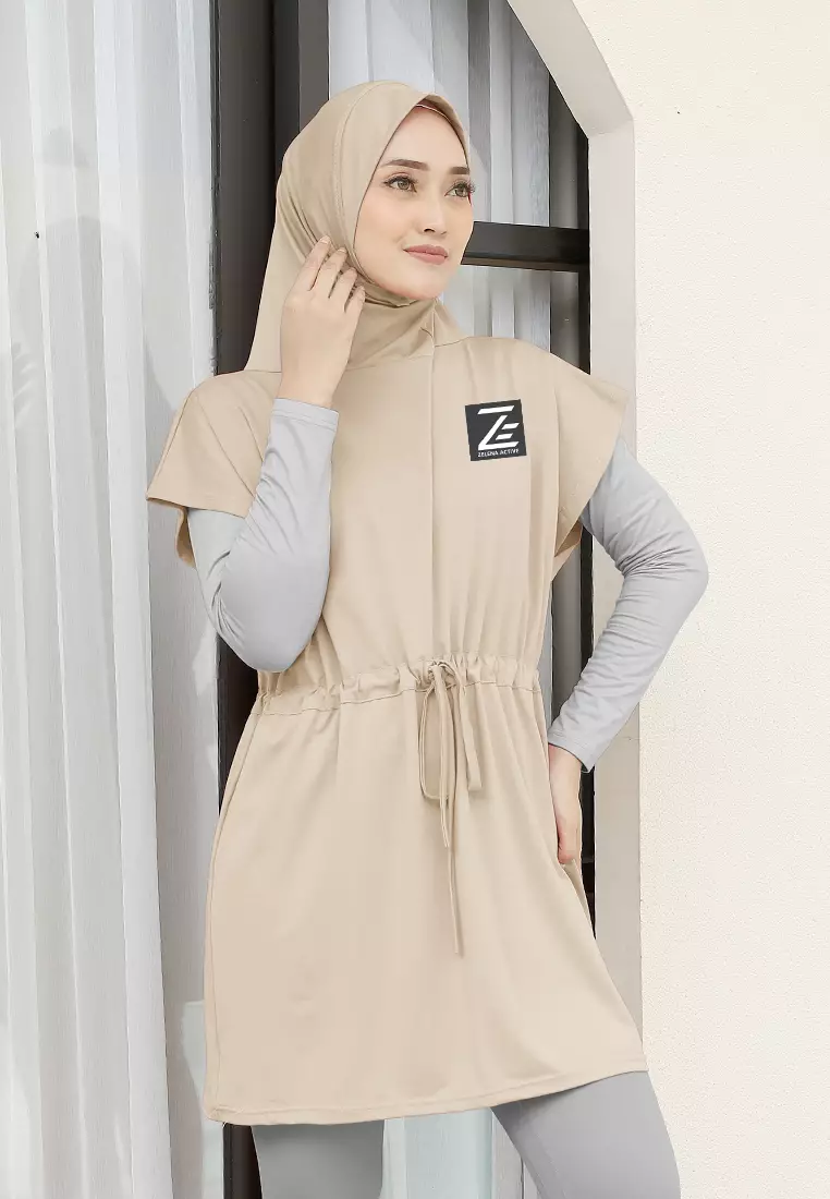 Zelena - Kania Sports Vest | Rompi Hijab Olahraga - Creamy Brown - XL