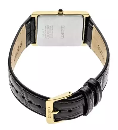 Jam Tangan Pria Seiko Classic SWR104P1 SWR104P1X1 Strap Leather Black Color Men White Dial Original Garansi Resmi