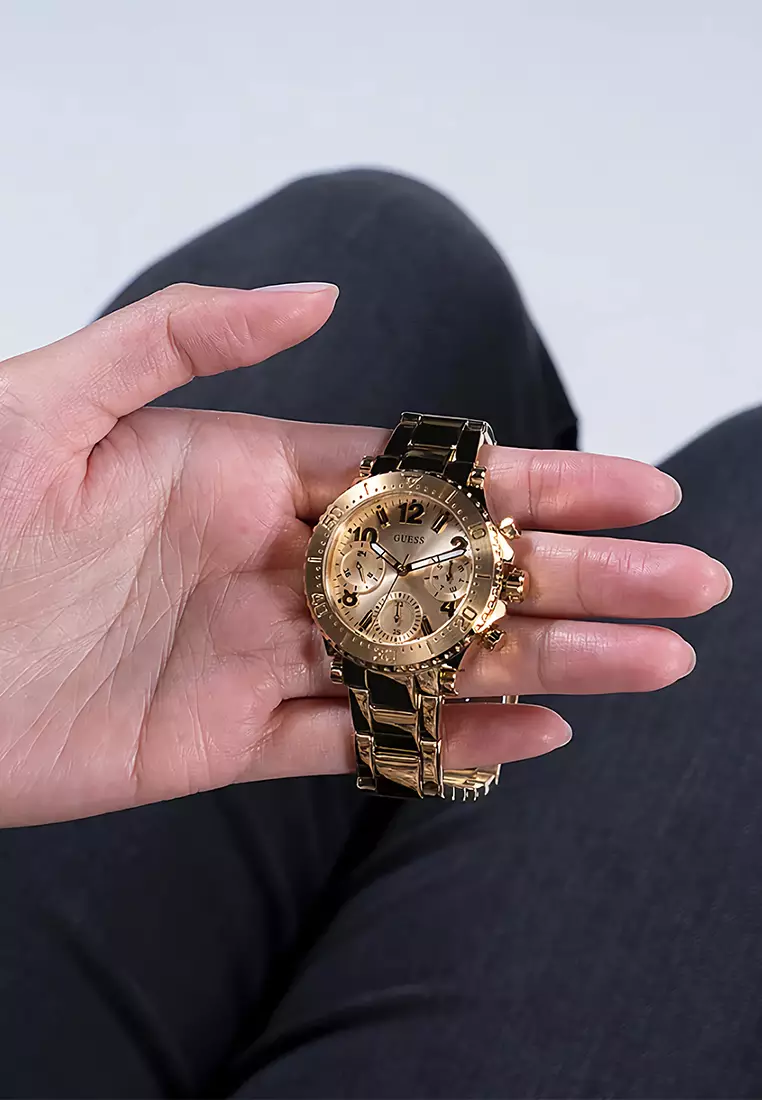 Guess GW0465L1 - Jam Tangan Wanita - Gold Tone Case - Stainless Steel Watch
