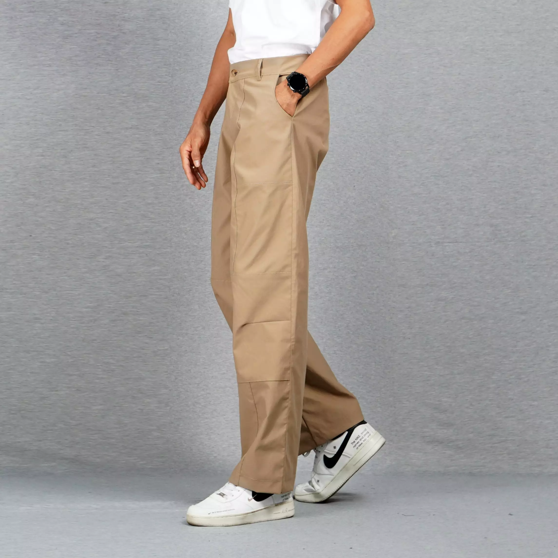 JORDI Celana Pria Reguler Fit Celana Panjang Casual Pria Chino Pants Reguler Fit - KHAKI