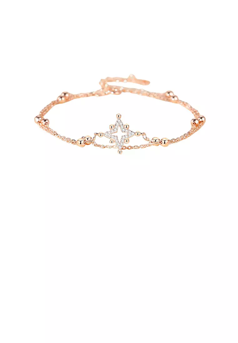 Buy Mooclife 925 Sterling Silver Plated Rose Gold Fashion Simple