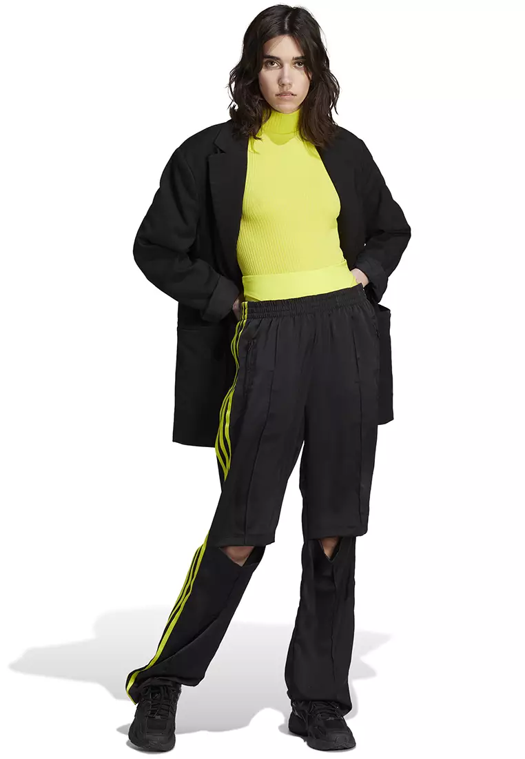 adidas Adibreak Satin pants, black and yellow