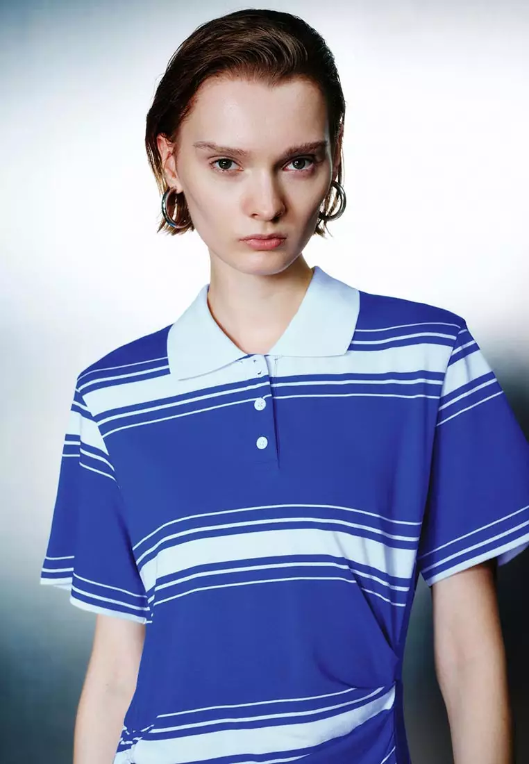 Striped Polo A-Line Dresses