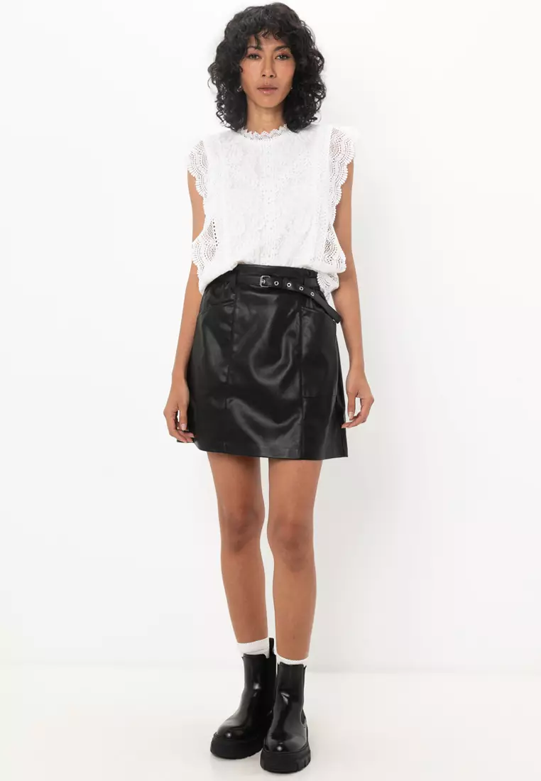 Faux Leather Skirt