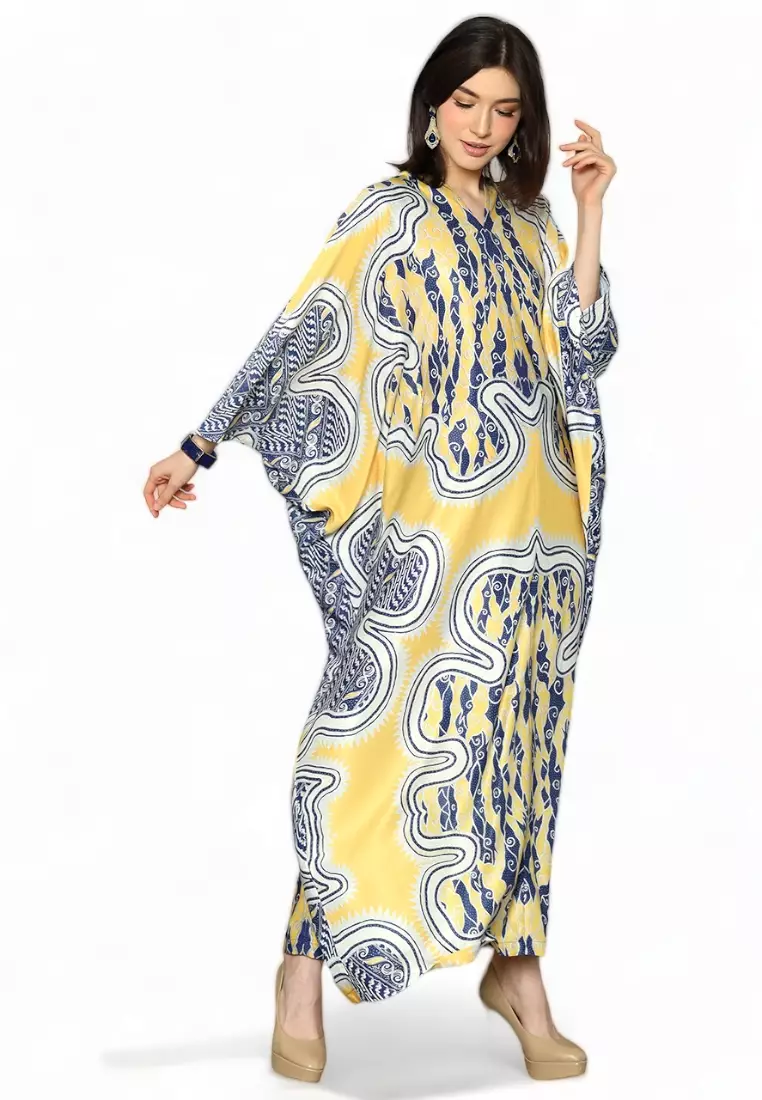 Kanzi Long Sleeve Batik Kaftan