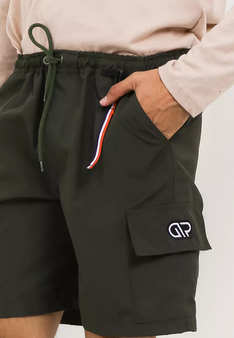 GRAHANGGRA Celana Boardshort Cargo Pants Polyester + Key Chain - Army Green