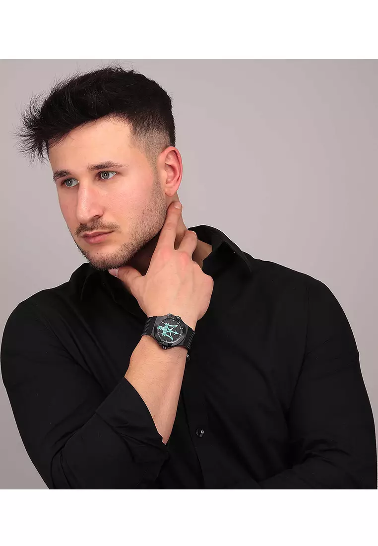 【2 Years Warranty】 Maserati Aqua Edition 44mm Black Stainless Steel Men's Quartz Watch R8853144002