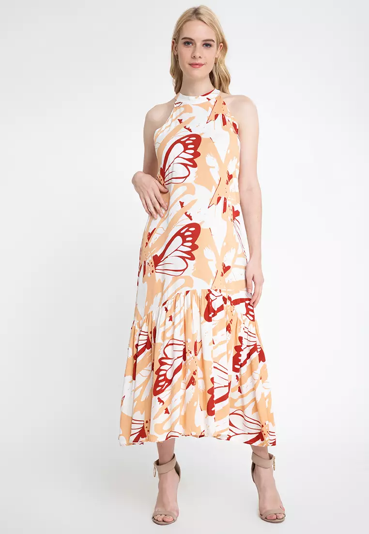 Halter neck maxi dress on sale