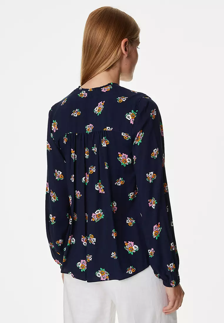 Printed Regular Fit Long Sleeve Blouse