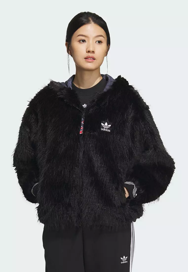Adidas fur jacket womens store