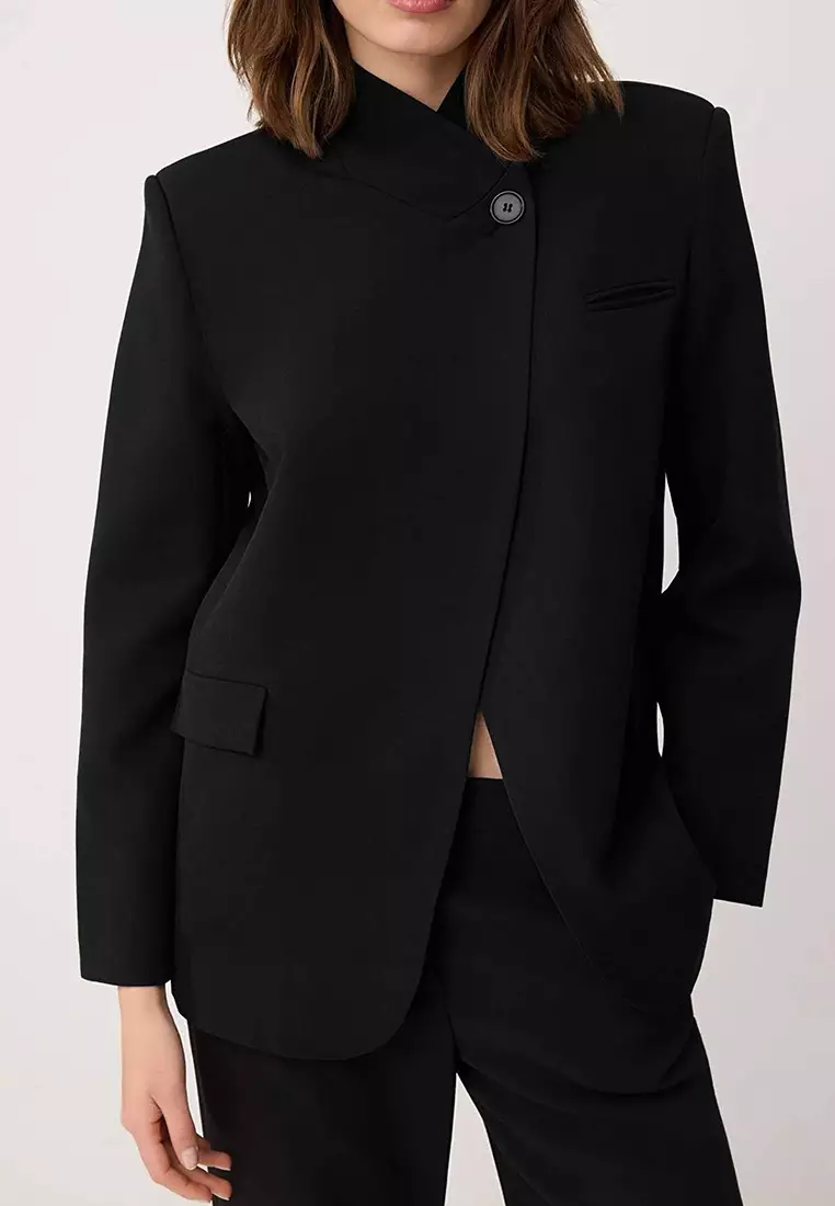 Black Blazer Jacket Twoss26Bc52