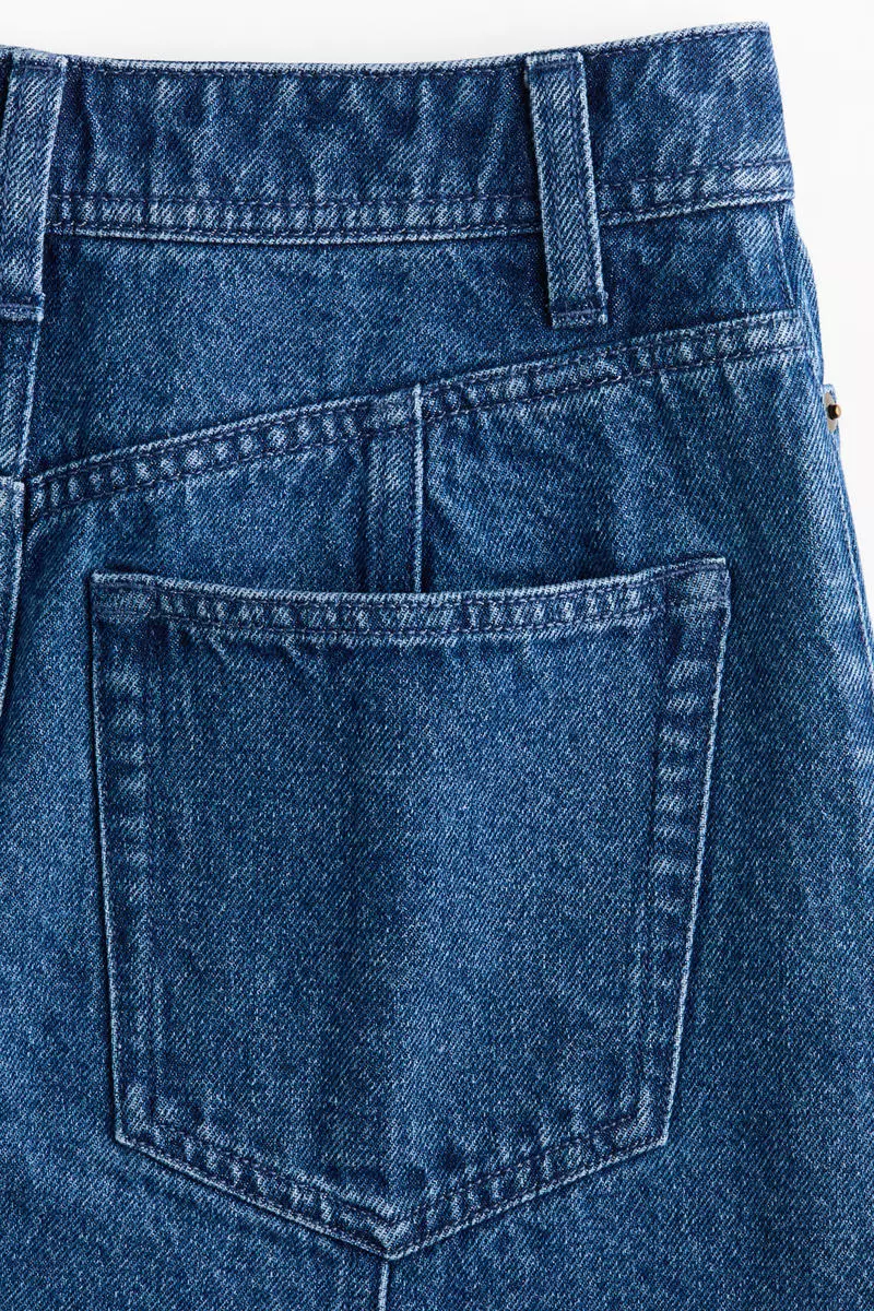 Flared twill skirt