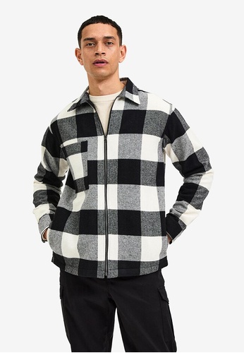 Selected Homme white Zippered Overshirt 34A38AA51A26FFGS_1