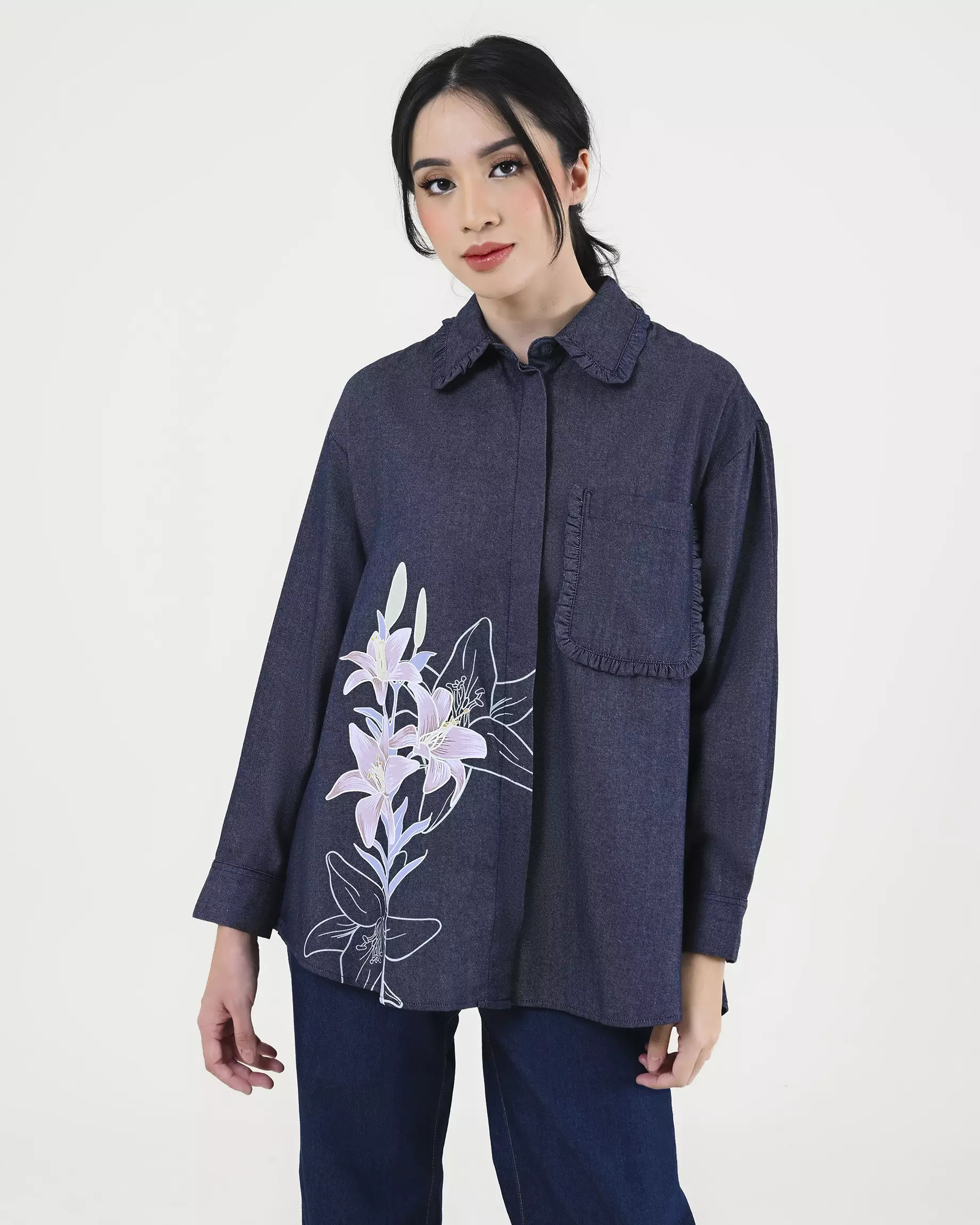 Geulis.id LULU SHIRT - Darkdenimlily
