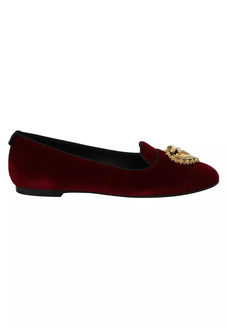 Red velvet on sale loafers womens