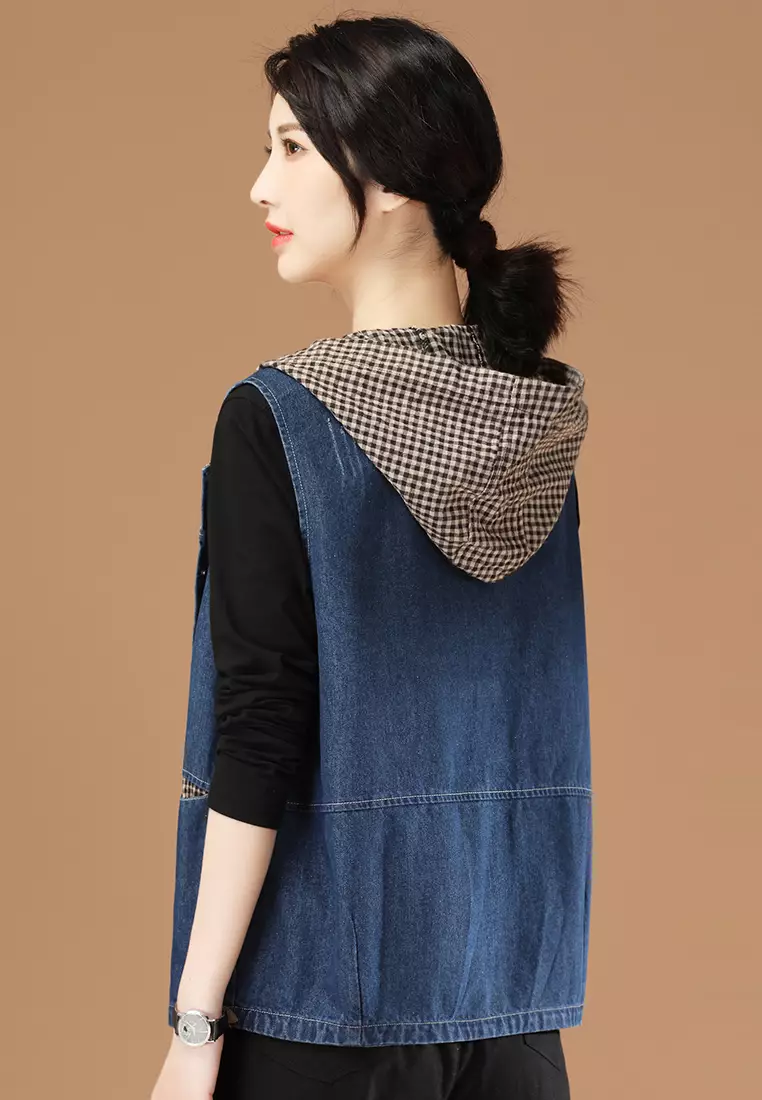 Girls jean cheap vest