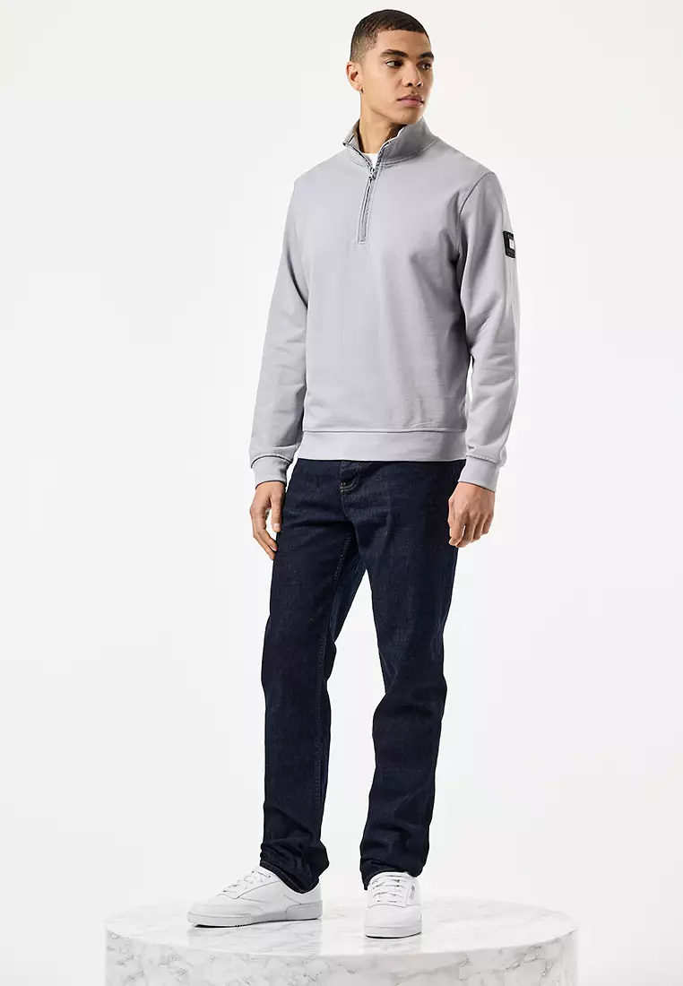 MENS SMOKEY KRAVIZ 1/4 ZIP WITH PARACHUTE DETAIL