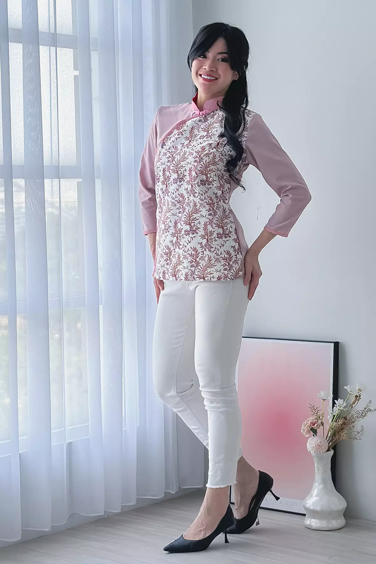 Juniper Rambatan Ayu Pink Batik Blouse