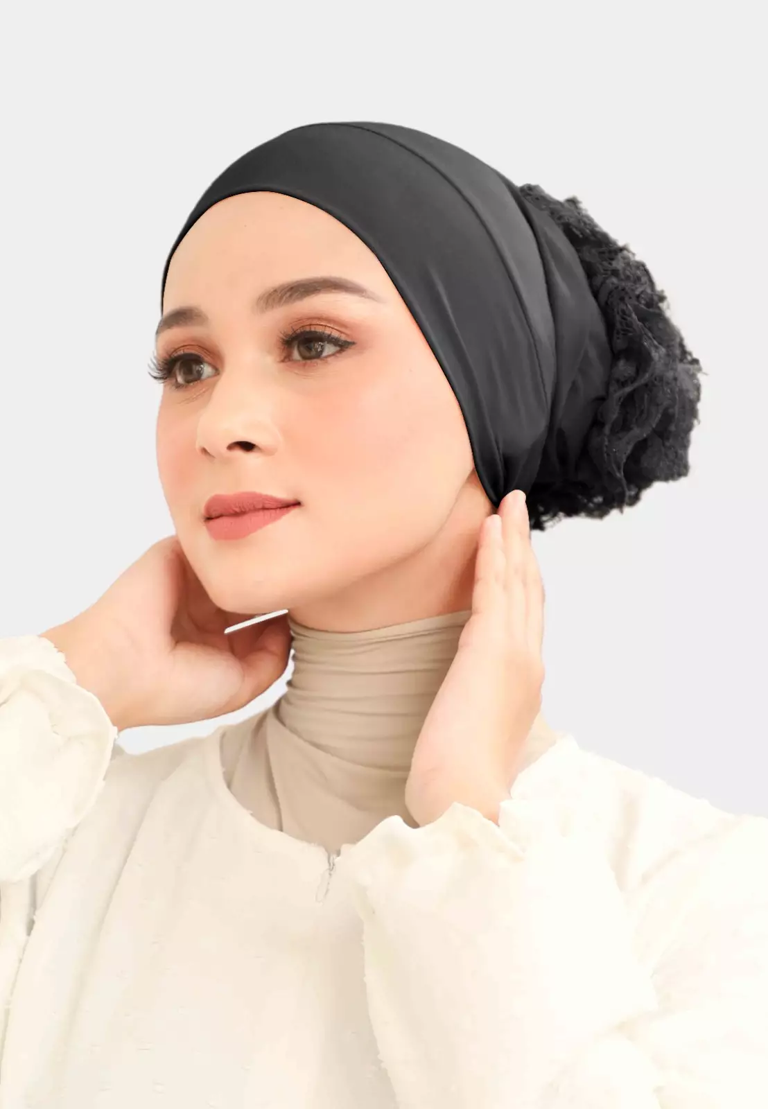 Ciput Hijab Brukat Inner Turkey Brocade - Midnight