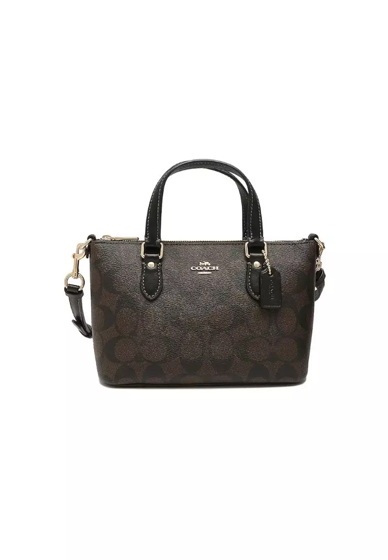 COACH Mini Gallery Crossbody In Signature Canvas (CH468) – IM / BROWN / BLACK