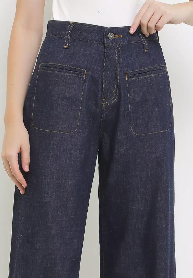 High Waist Wide Leg Denim Pant FWL018