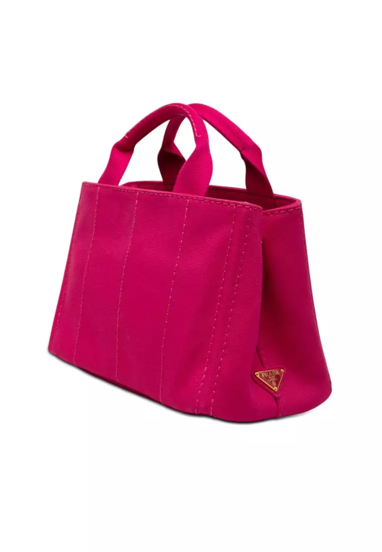 Pre-Loved Prada Small Canvas Canapa Logo Satchel