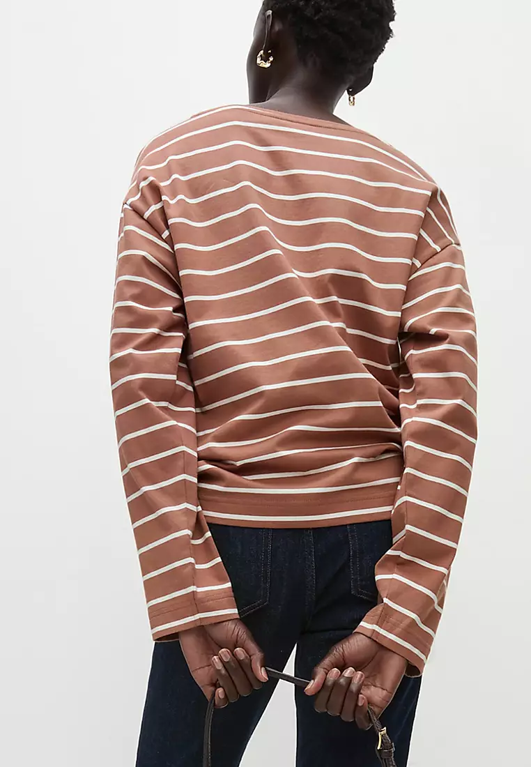 Pure Cotton Oversized Striped Top