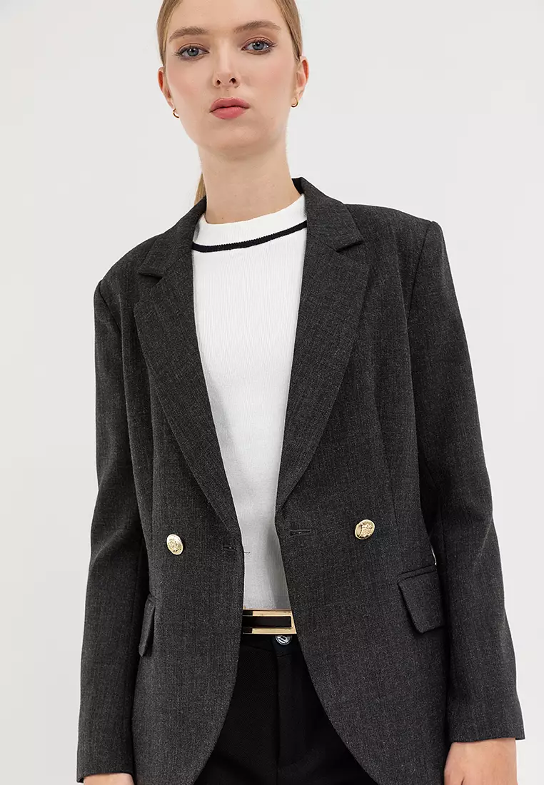 Tailored Double Breasted Blazer